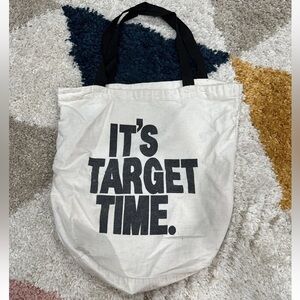 Vintage “it’s Target Time” target canvas tote bag